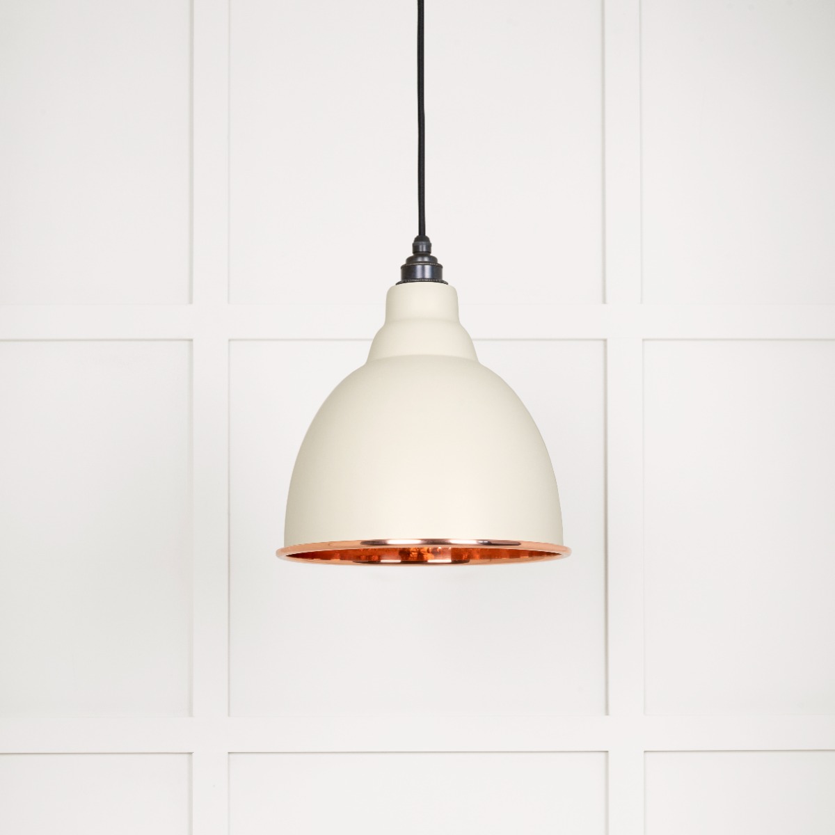 From The Anvil 49500TE Hammered Copper Brindley Pendant in Teasel Hammered Copper