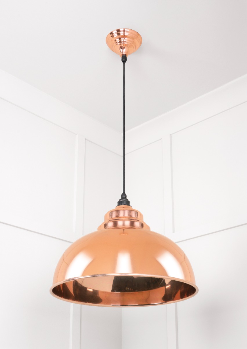 From The Anvil 49501S Smooth Copper Harborne Pendant Smooth Copper
