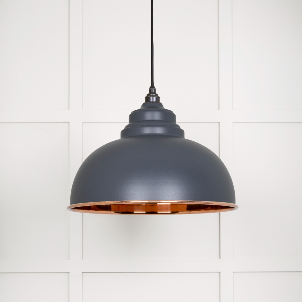 From The Anvil 49501SSL Smooth Copper Harborne Pendant in Slate Smooth Copper