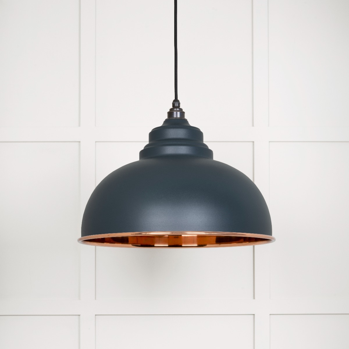 From The Anvil 49501SSO Smooth Copper Harborne Pendant in Soot Smooth Copper