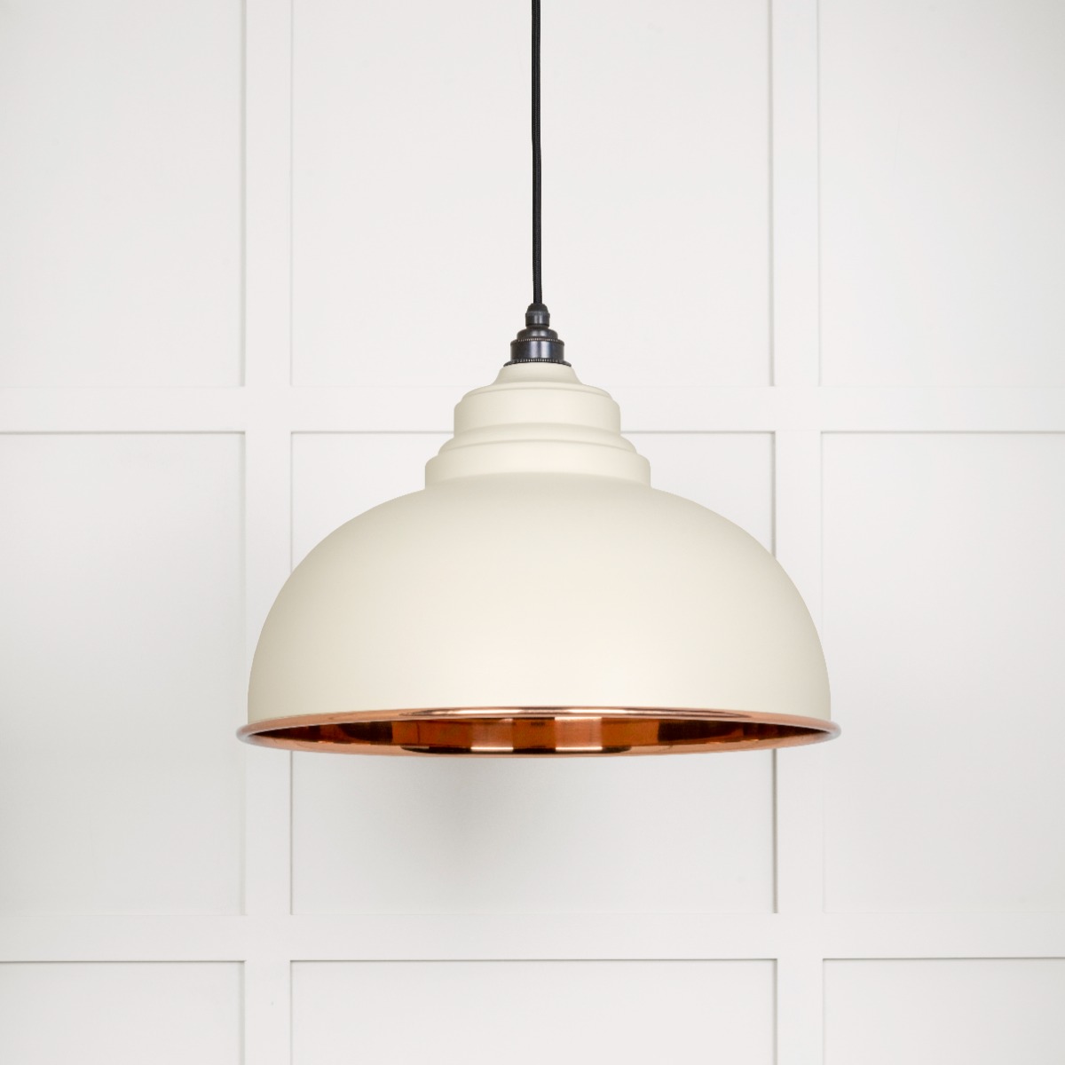 From The Anvil 49501STE Smooth Copper Harborne Pendant in Teasel Smooth Copper