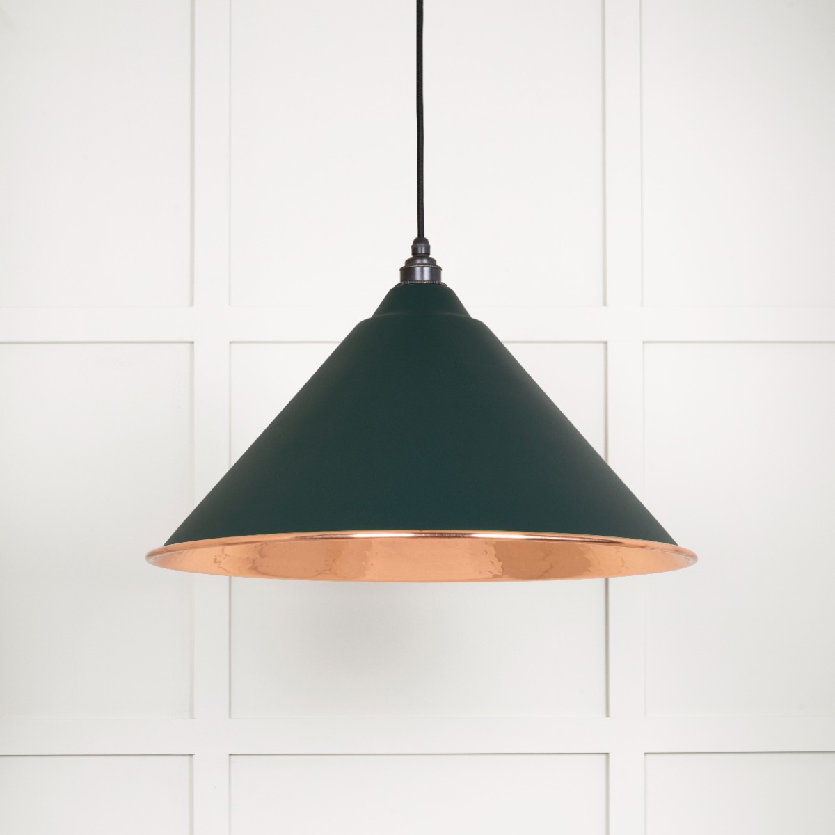 From The Anvil 49503DI Hammered Copper Hockley Pendant in Dingle Hammered Copper