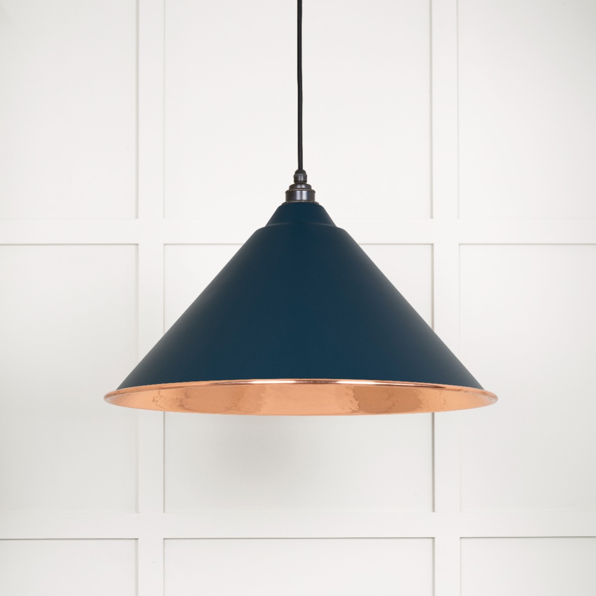 From The Anvil 49503DU Hammered Copper Hockley Pendant in Dusk Hammered Copper