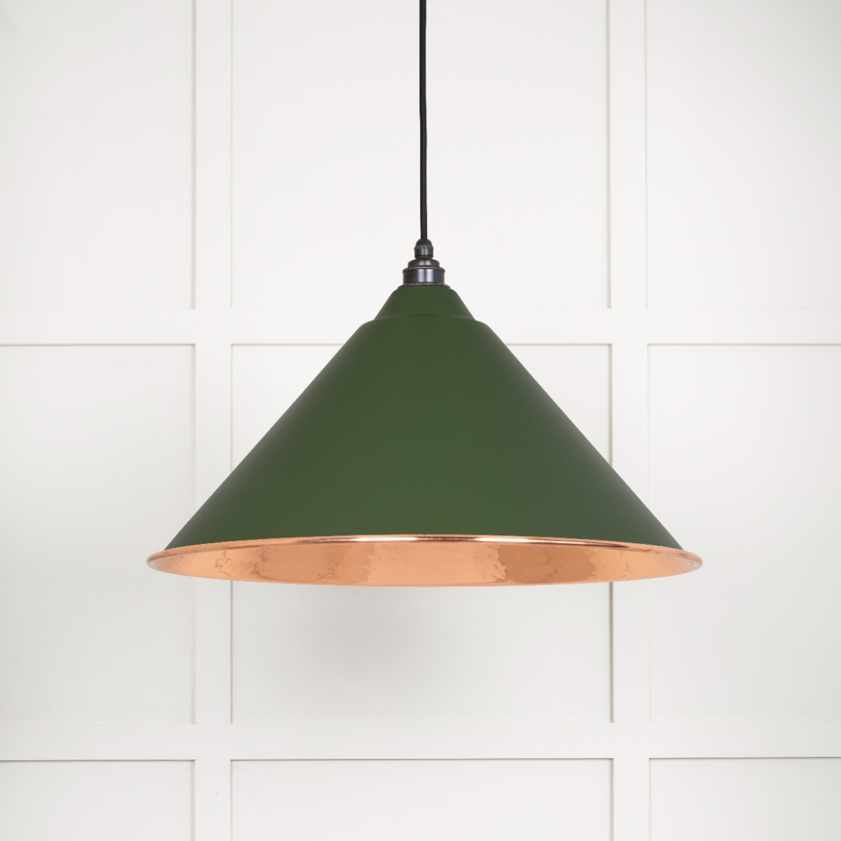 From The Anvil 49503H Hammered Copper Hockley Pendant in Heath Hammered Copper