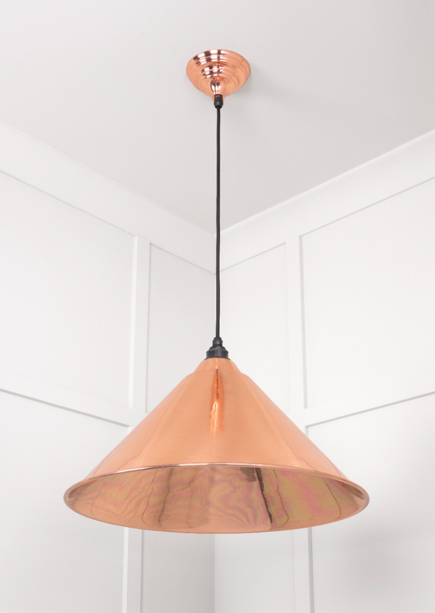 From The Anvil 49503S Smooth Copper Hockley Pendant Smooth Copper