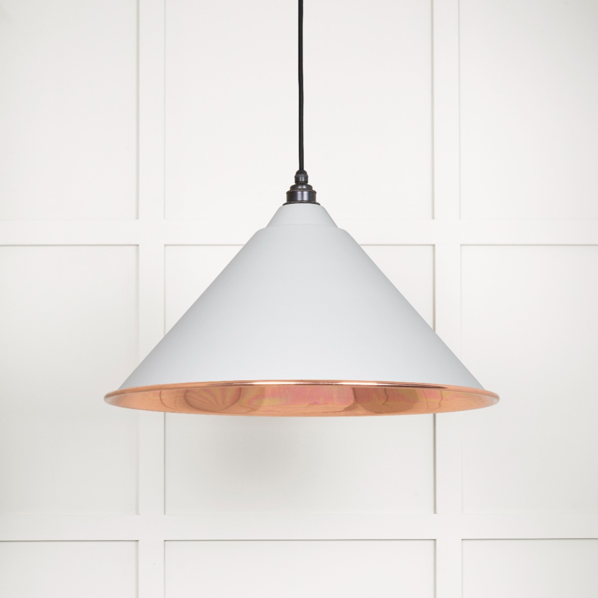 From The Anvil 49503SF Smooth Copper Hockley Pendant in Flock Smooth Copper