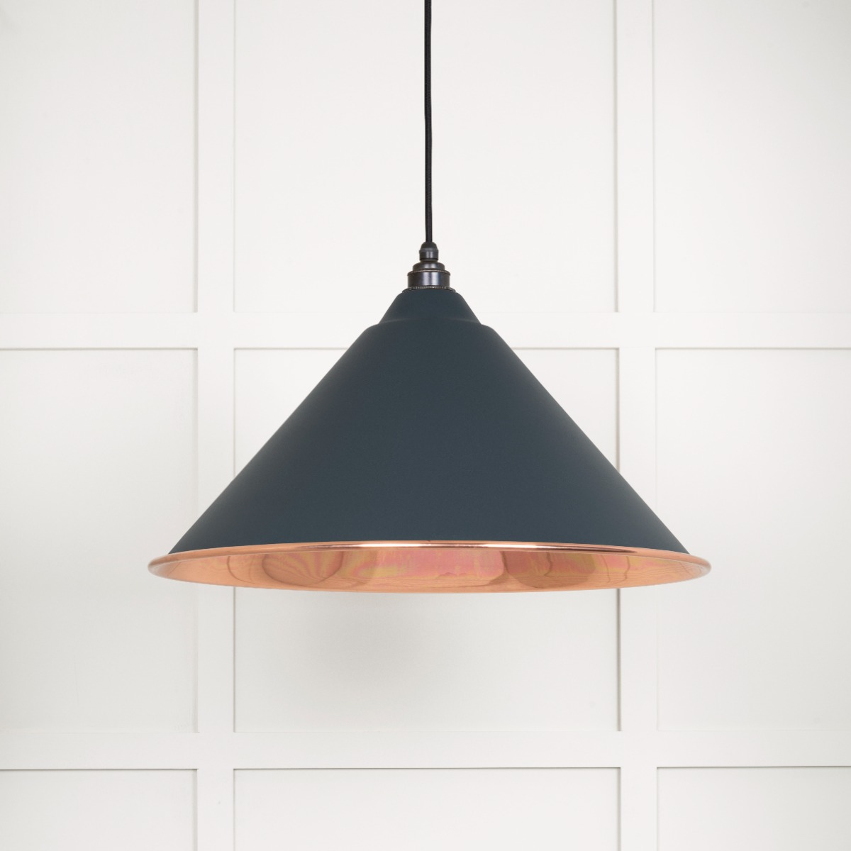 From The Anvil 49503SSO Smooth Copper Hockley Pendant in Soot Smooth Copper