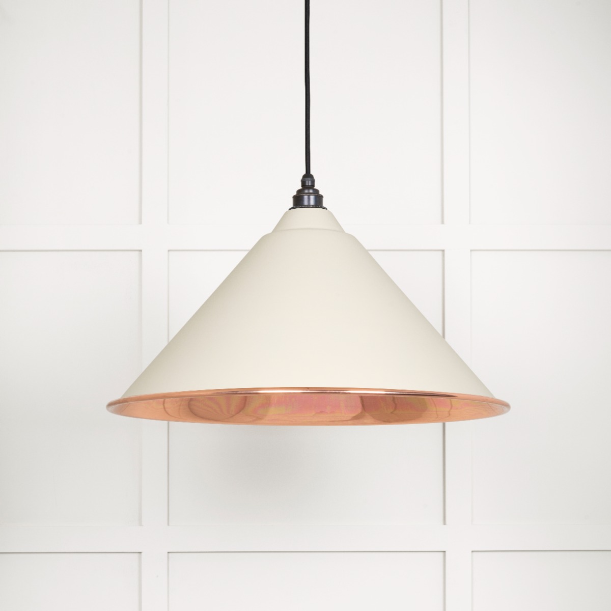 From The Anvil 49503STE Smooth Copper Hockley Pendant in Teasel Smooth Copper