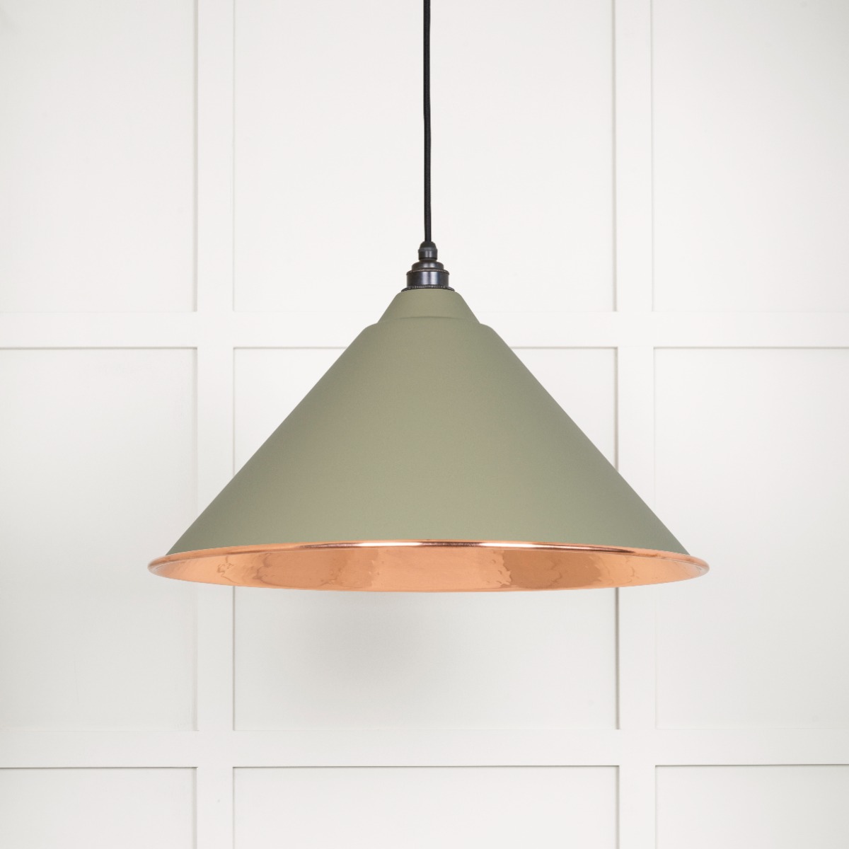 From The Anvil 49503TU Hammered Copper Hockley Pendant in Tump Hammered Copper
