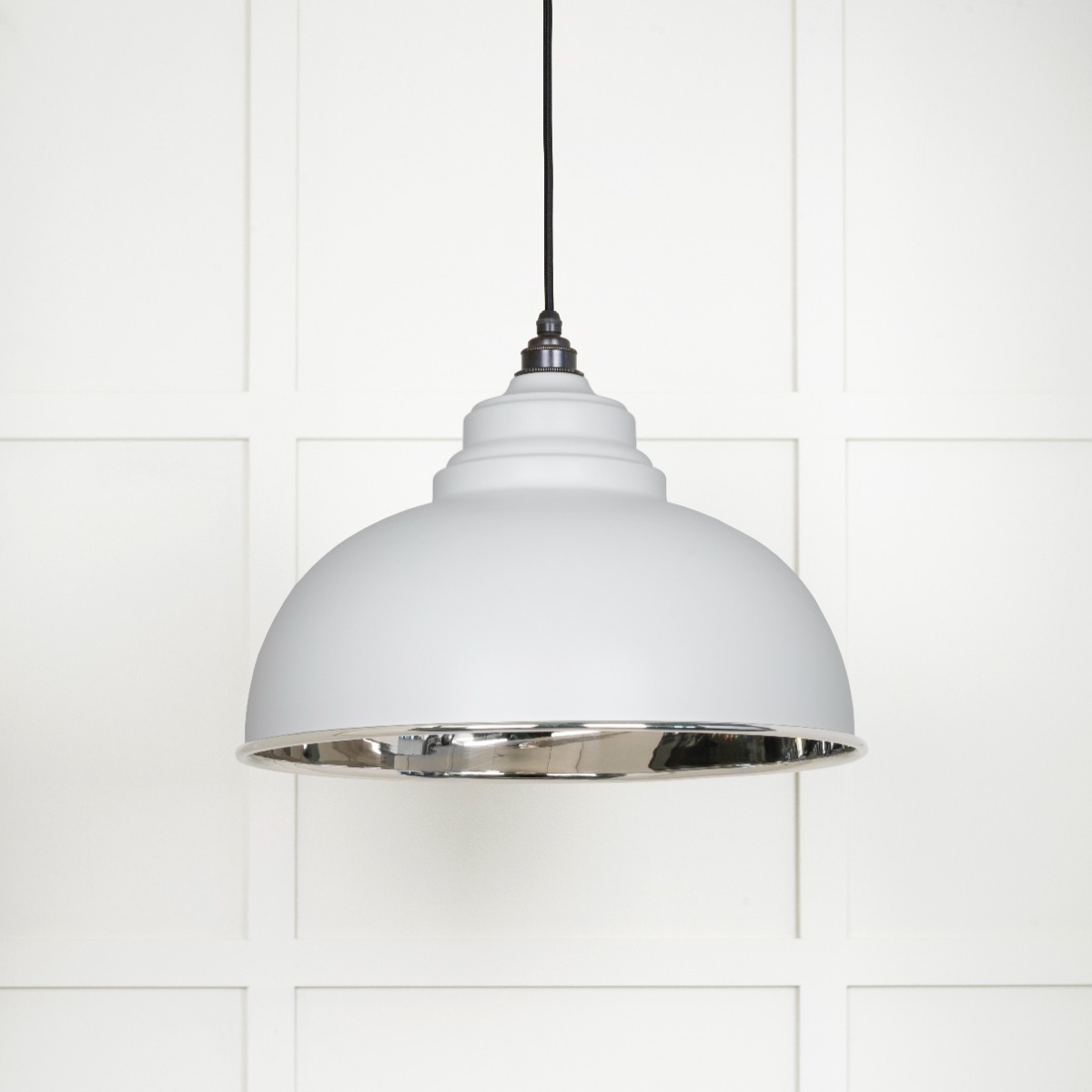 From The Anvil 49505F Smooth Nickel Harborne Pendant in Flock Smooth Nickel