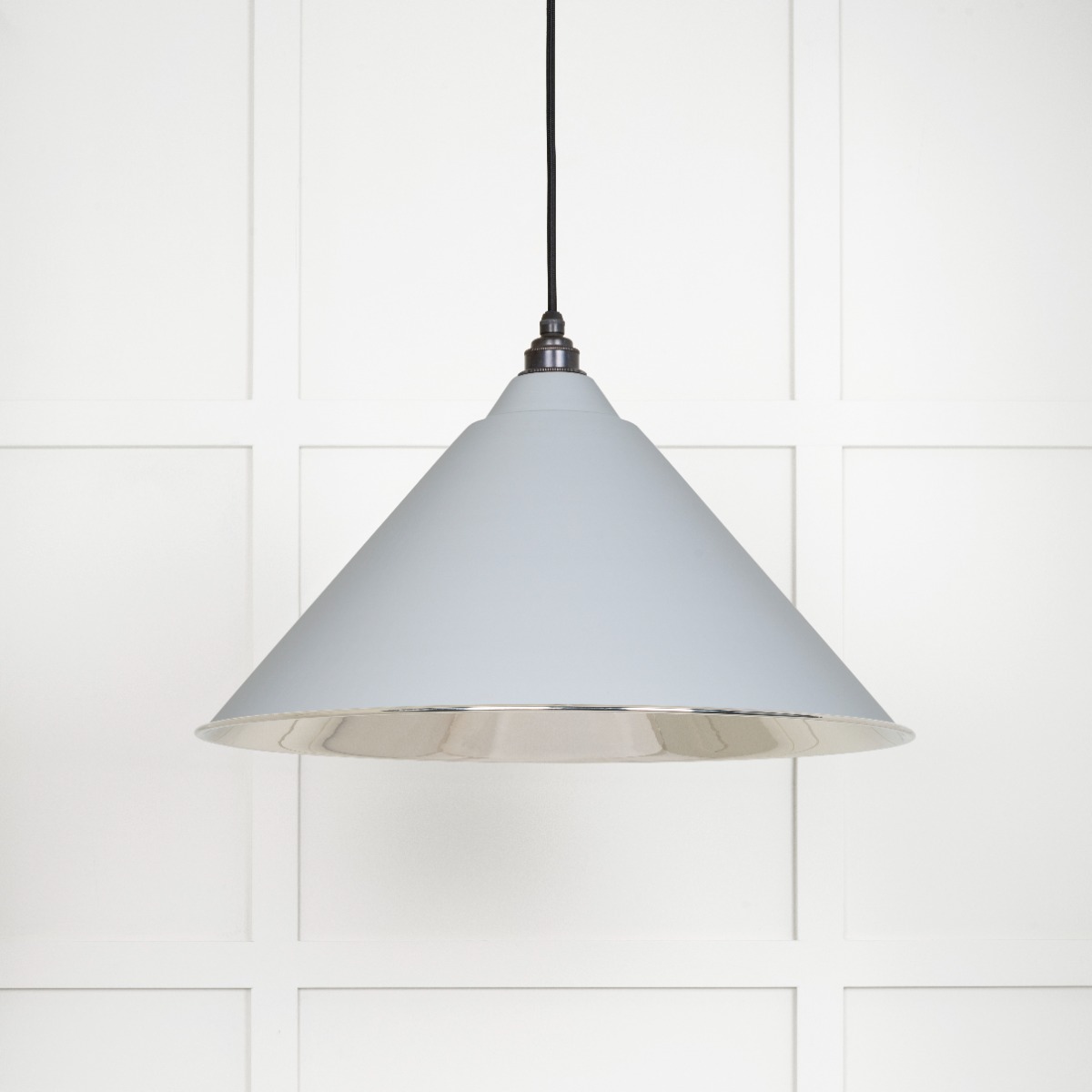 From The Anvil 49506BI Smooth Nickel Hockley Pendant in Birch Smooth Nickel