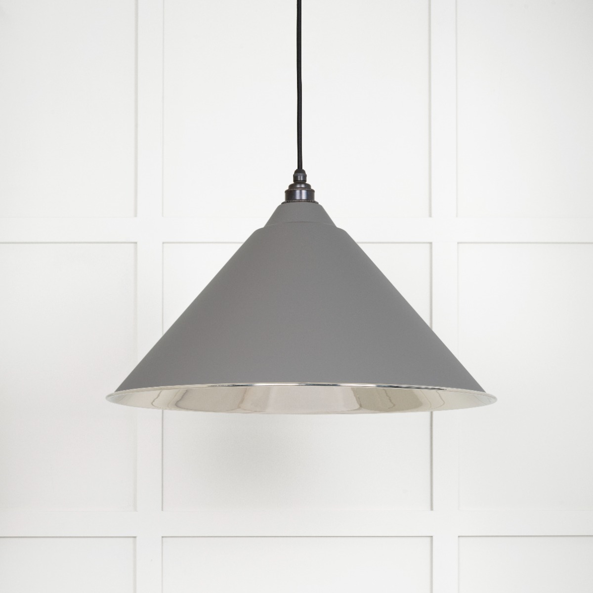 From The Anvil 49506BL Smooth Nickel Hockley Pendant in Bluff Smooth Nickel