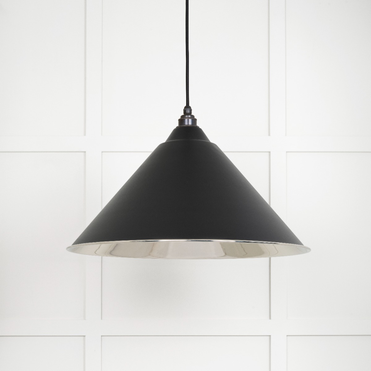 From The Anvil 49506EB Smooth Nickel Hockley Pendant in Elan Black Smooth Nickel