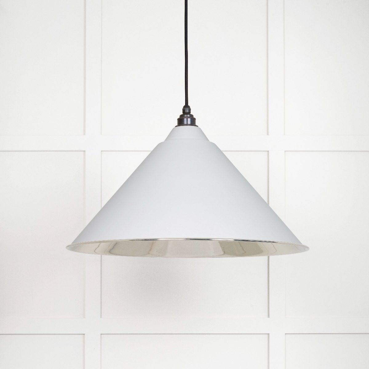 From The Anvil 49506F Smooth Nickel Hockley Pendant in Flock Smooth Nickel
