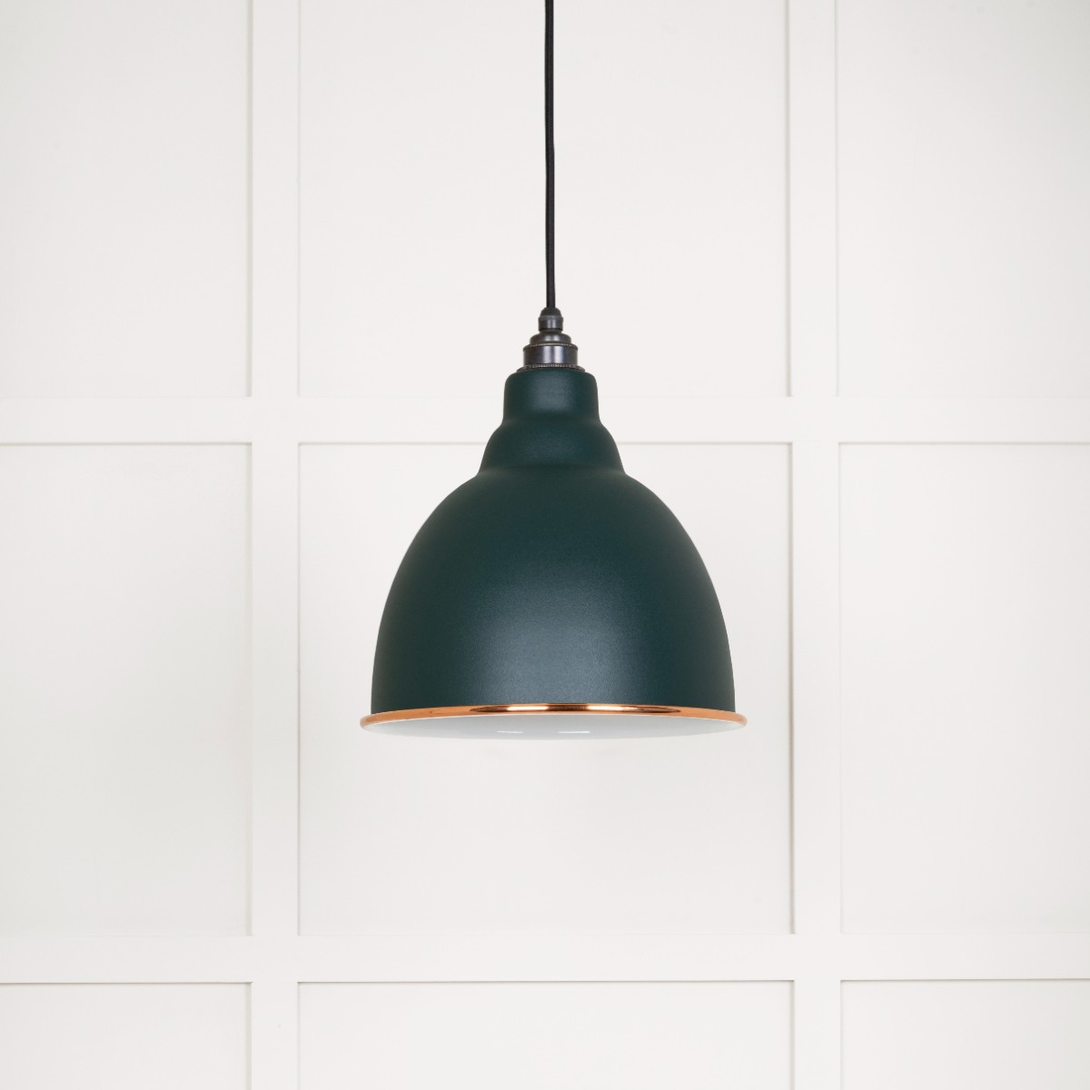 From The Anvil 49507DI White Gloss Brindley Pendant in Dingle Accent