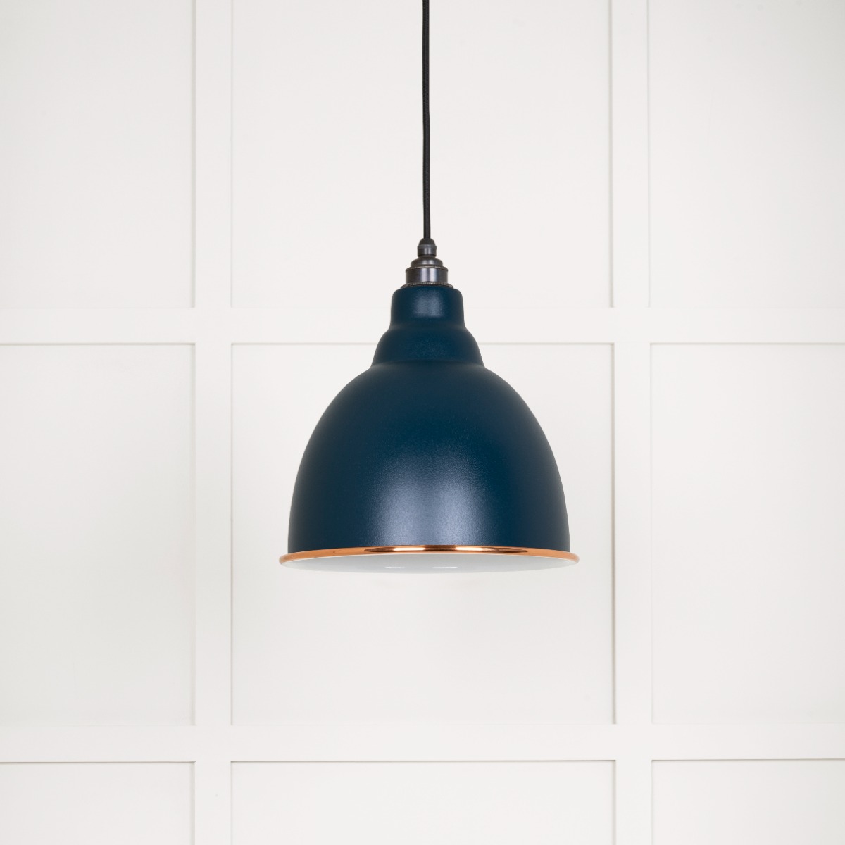 From The Anvil 49507DU White Gloss Brindley Pendant in Dusk Accent