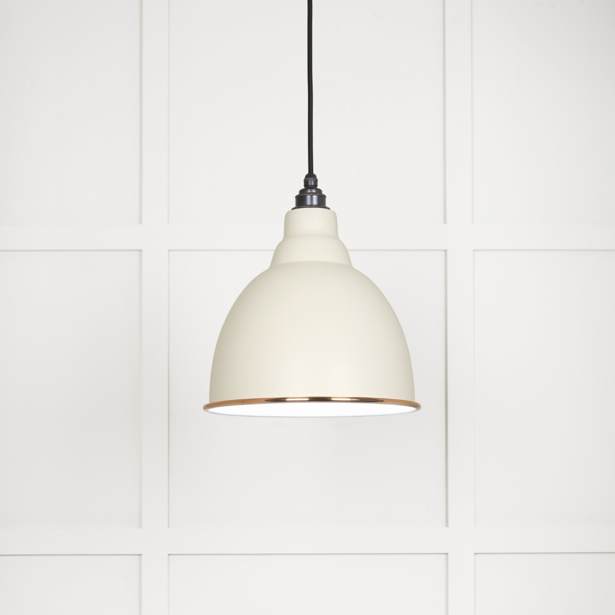 From The Anvil 49507 White Gloss Brindley Pendant in Copper Accent