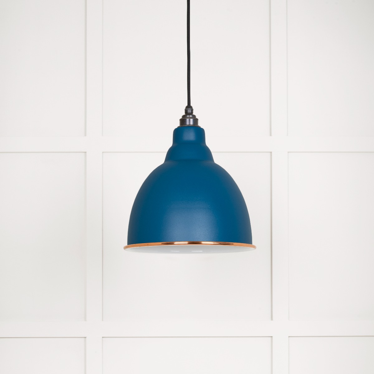 From The Anvil 49507U White Gloss Brindley Pendant in Upstream Accent