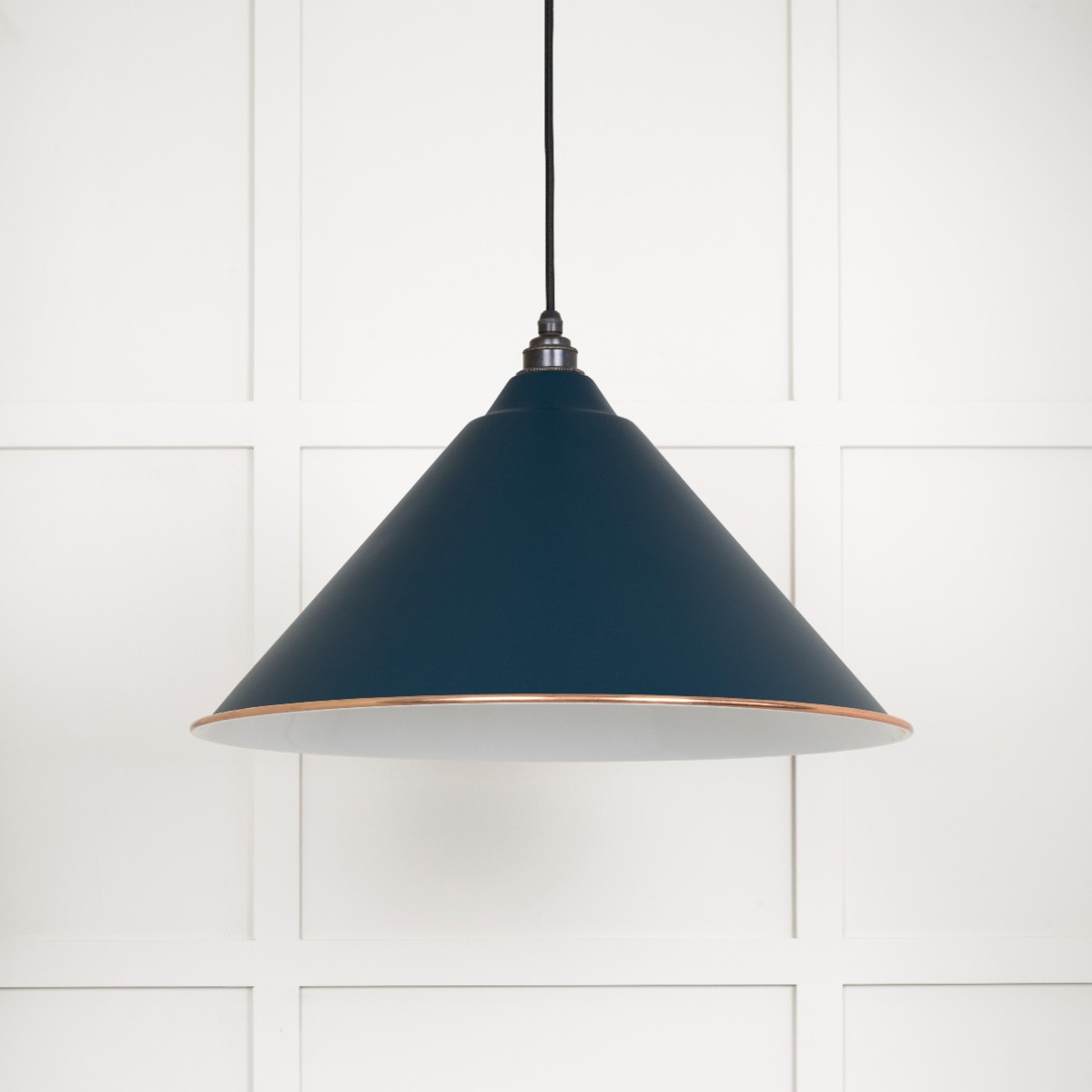 From The Anvil 49510DU White Gloss Hockley Pendant in Dusk Accent