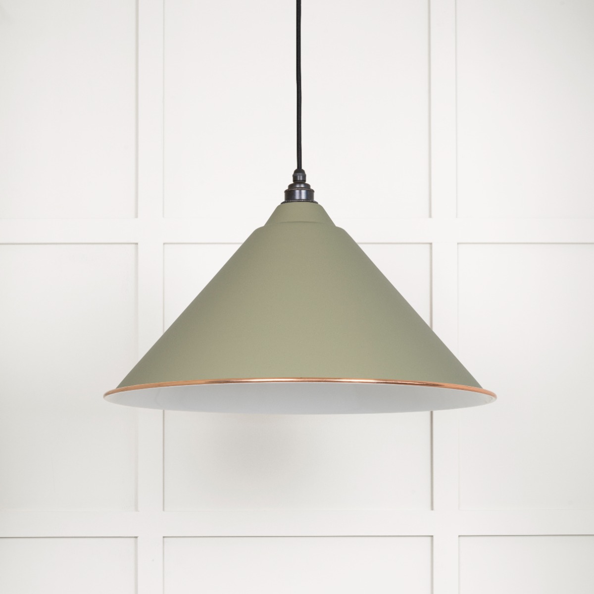 From The Anvil 49510TU White Gloss Hockley Pendant in Tump Accent