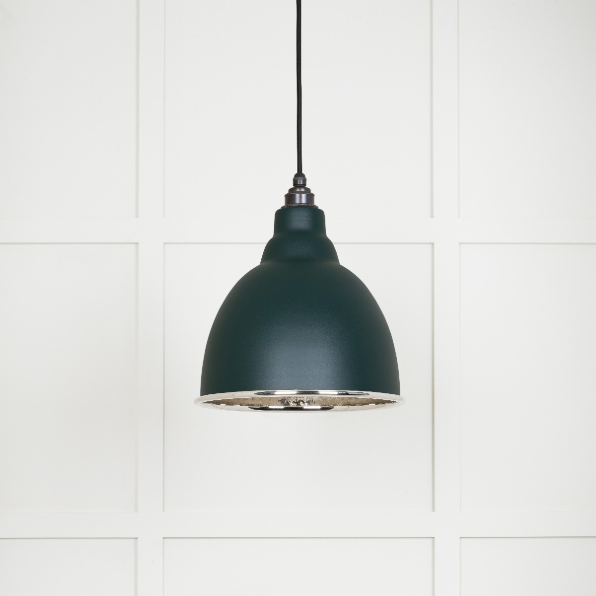 From The Anvil 49511DI Hammered Nickel Brindley Pendant in Dingle Hammered Nickel