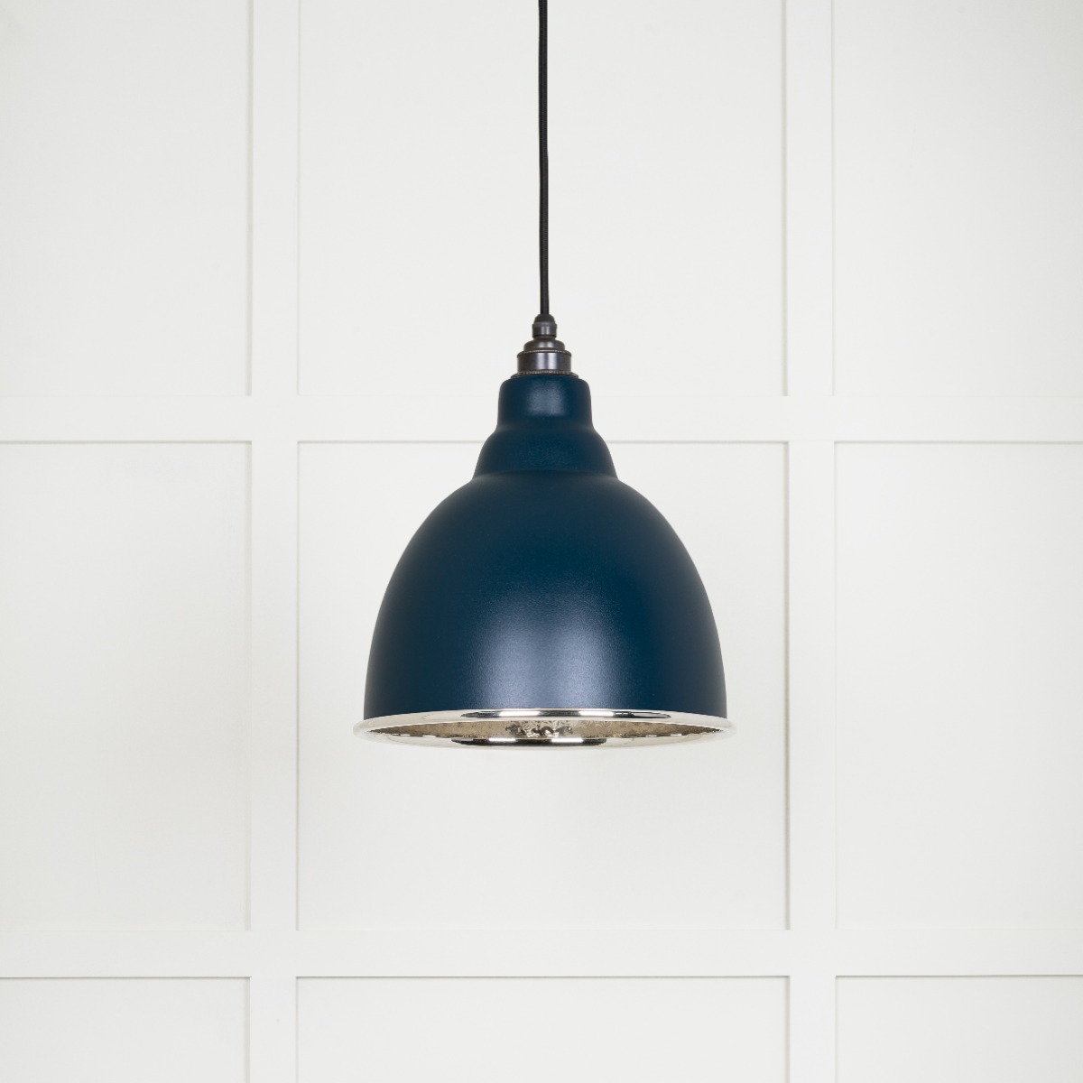 From The Anvil 49511DU Hammered Nickel Brindley Pendant in Dusk Hammered Nickel