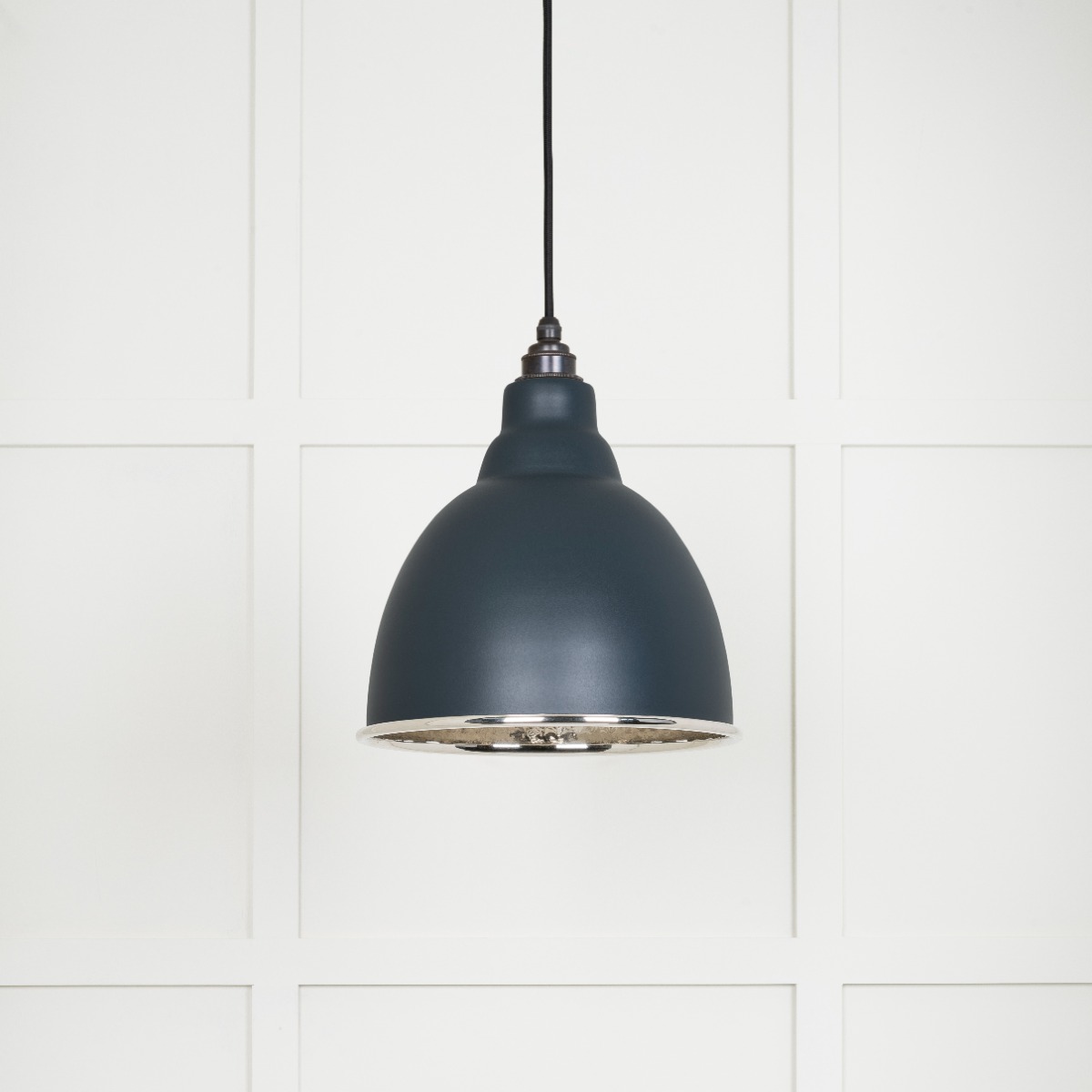 From The Anvil 49511SO Hammered Nickel Brindley Pendant in Soot Hammered Nickel