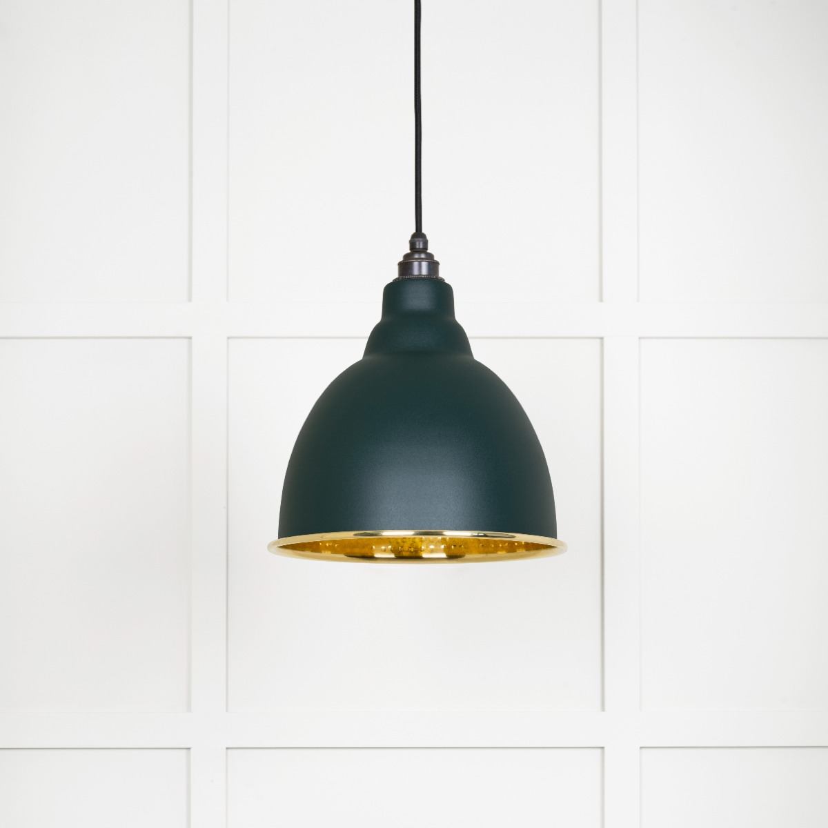 From The Anvil 49517DI Hammered Brass Brindley Pendant in Dingle Hammered Brass