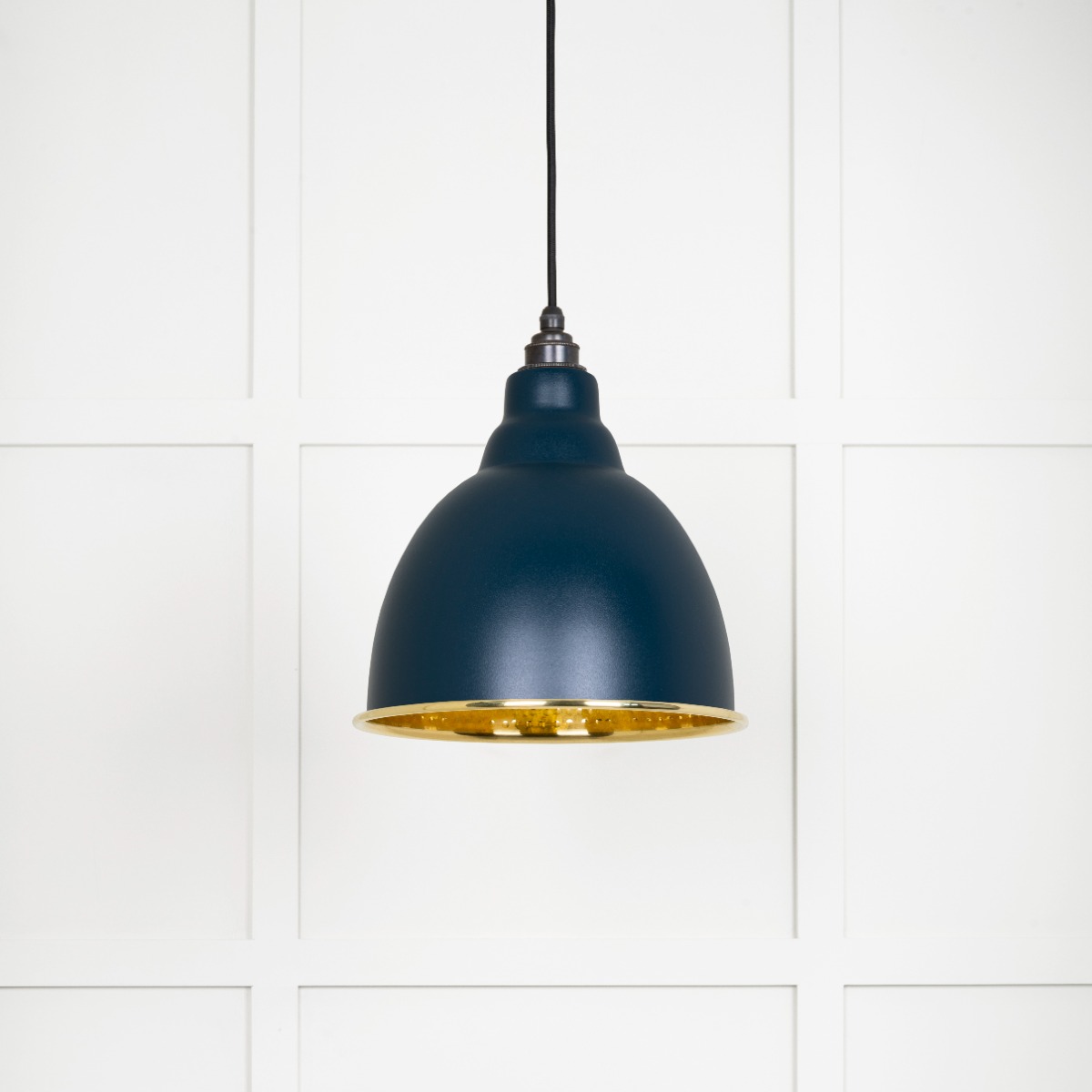 From The Anvil 49517DU Hammered Brass Brindley Pendant in Dusk Hammered Brass