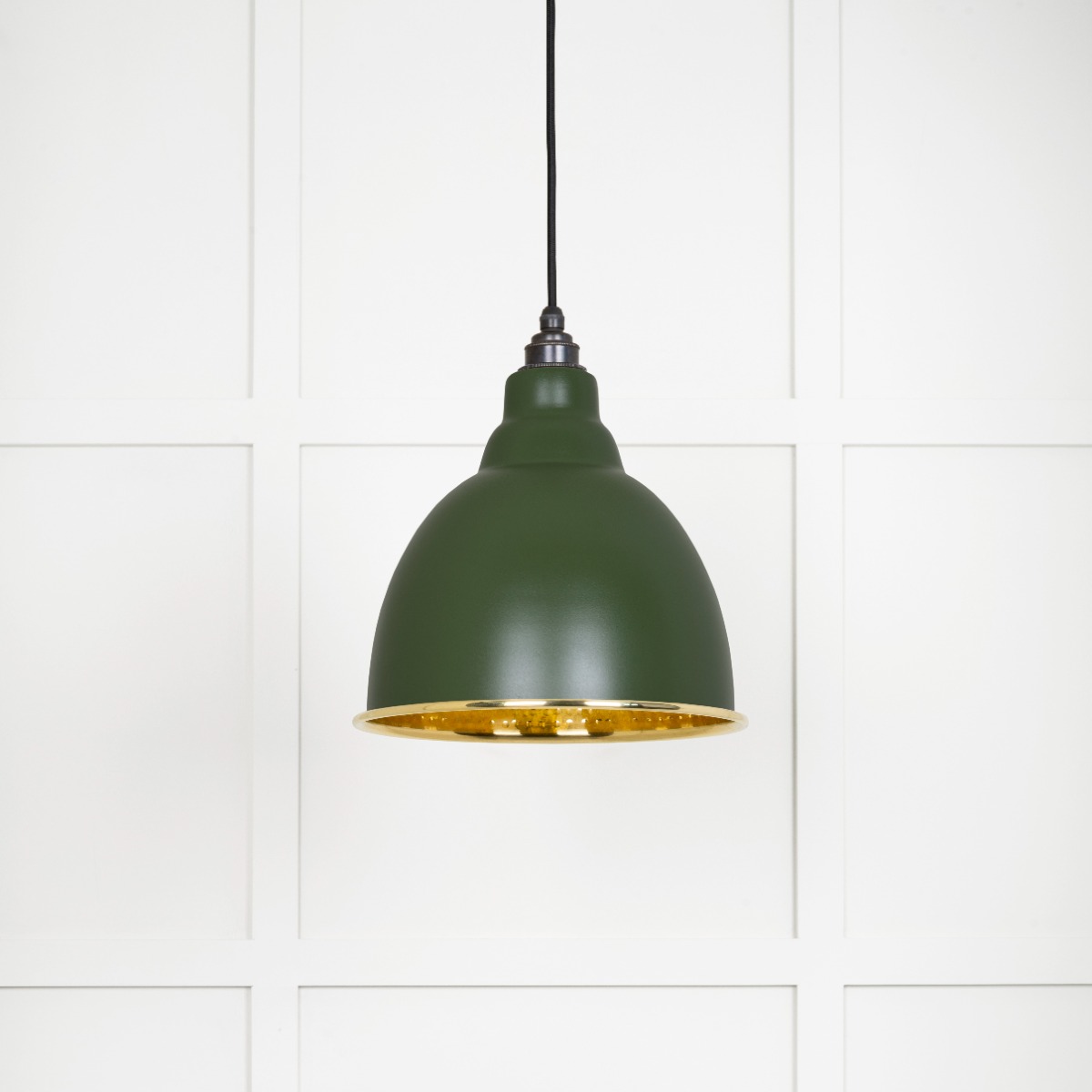 From The Anvil 49517H Hammered Brass Brindley Pendant in Heath Hammered Brass