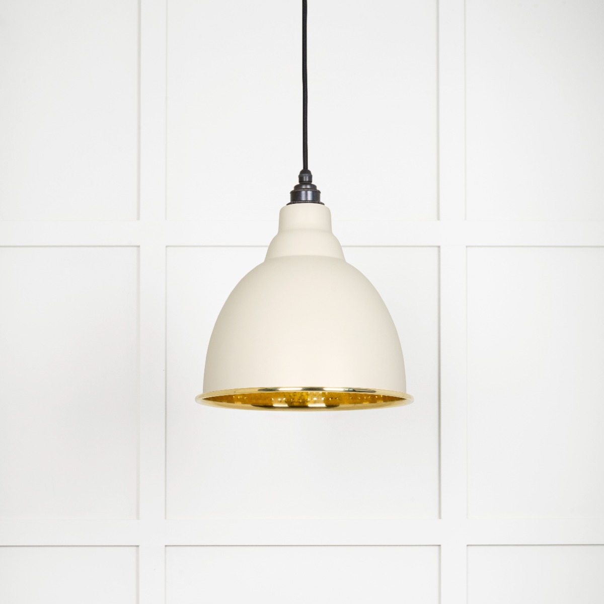 From The Anvil 49517TE Hammered Brass Brindley Pendant in Teasel Hammered Brass