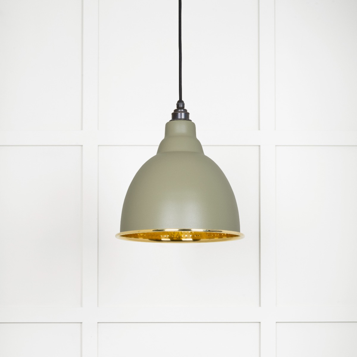 From The Anvil 49517TU Hammered Brass Brindley Pendant in Tump Hammered Brass