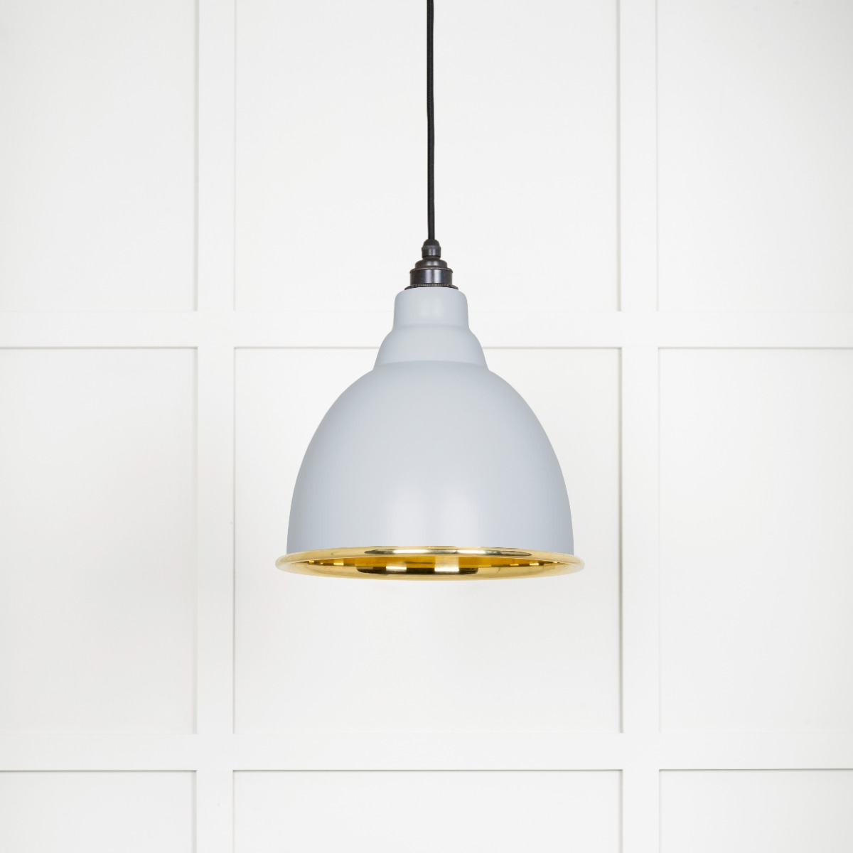 From The Anvil 49518BI Smooth Brass Brindley Pendant in Birch Smooth Brass