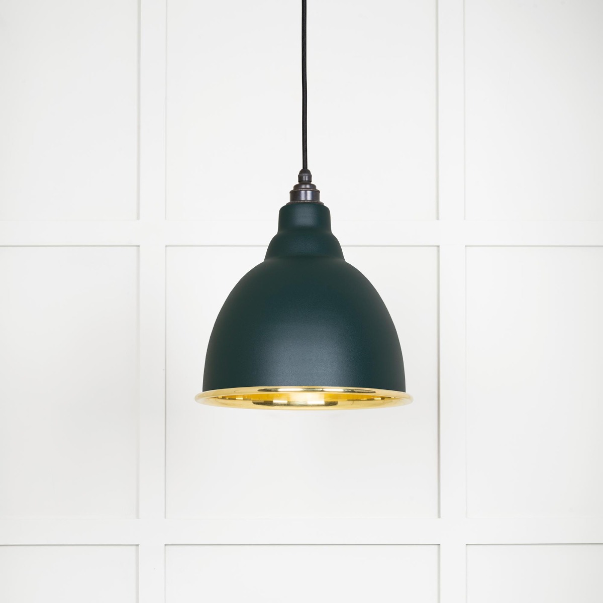 From The Anvil 49518DI Smooth Brass Brindley Pendant in Dingle Smooth Brass