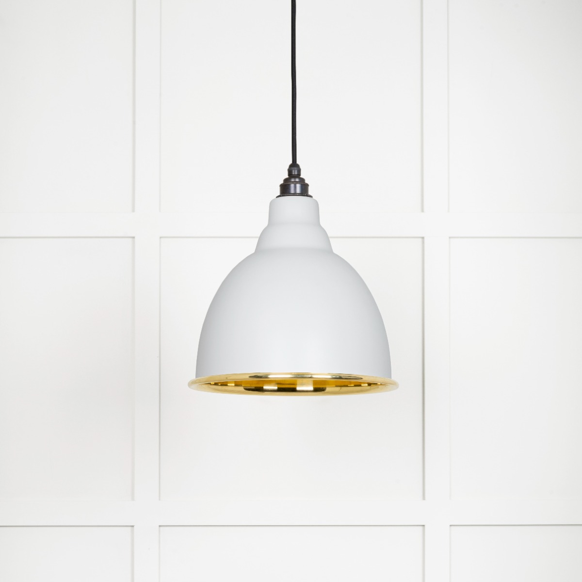 From The Anvil 49518F Smooth Brass Brindley Pendant in Flock Smooth Brass