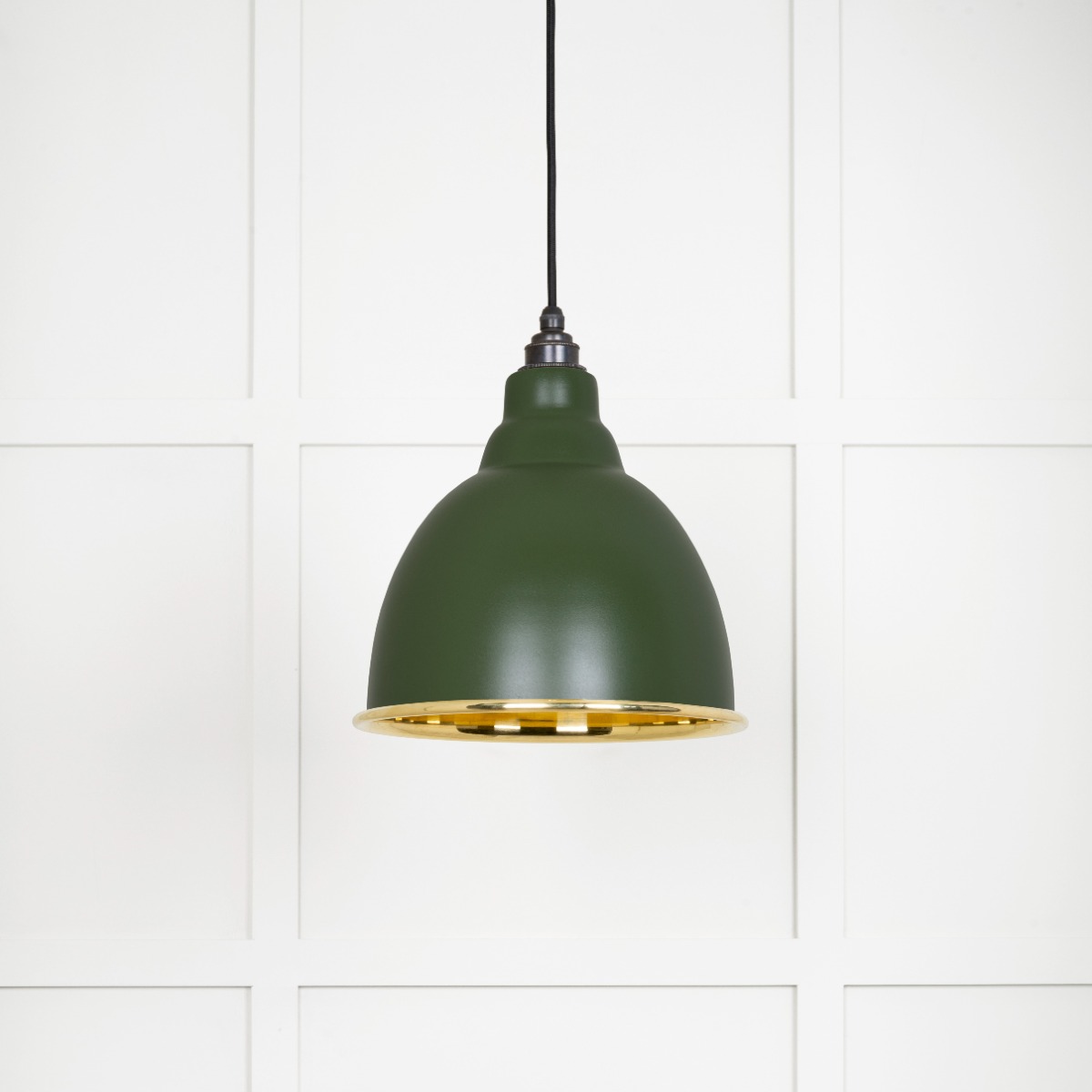 From The Anvil 49518H Smooth Brass Brindley Pendant in Heath Smooth Brass
