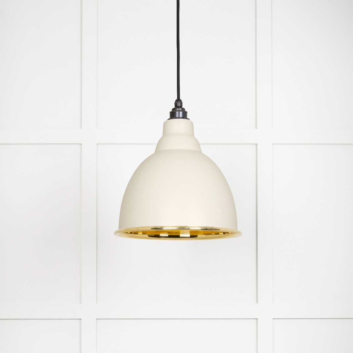 From The Anvil 49518TE Smooth Brass Brindley Pendant in Teasel Smooth Brass