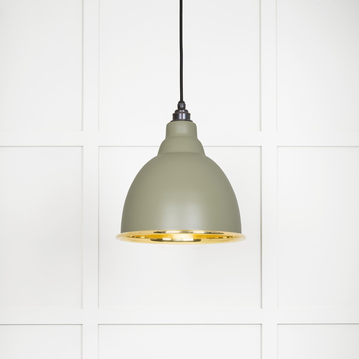 From The Anvil 49518TU Smooth Brass Brindley Pendant in Tump Smooth Brass