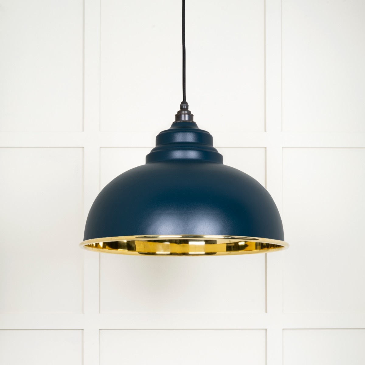From The Anvil 49522DU Smooth Brass Harborne Pendant in Dusk Smooth Brass