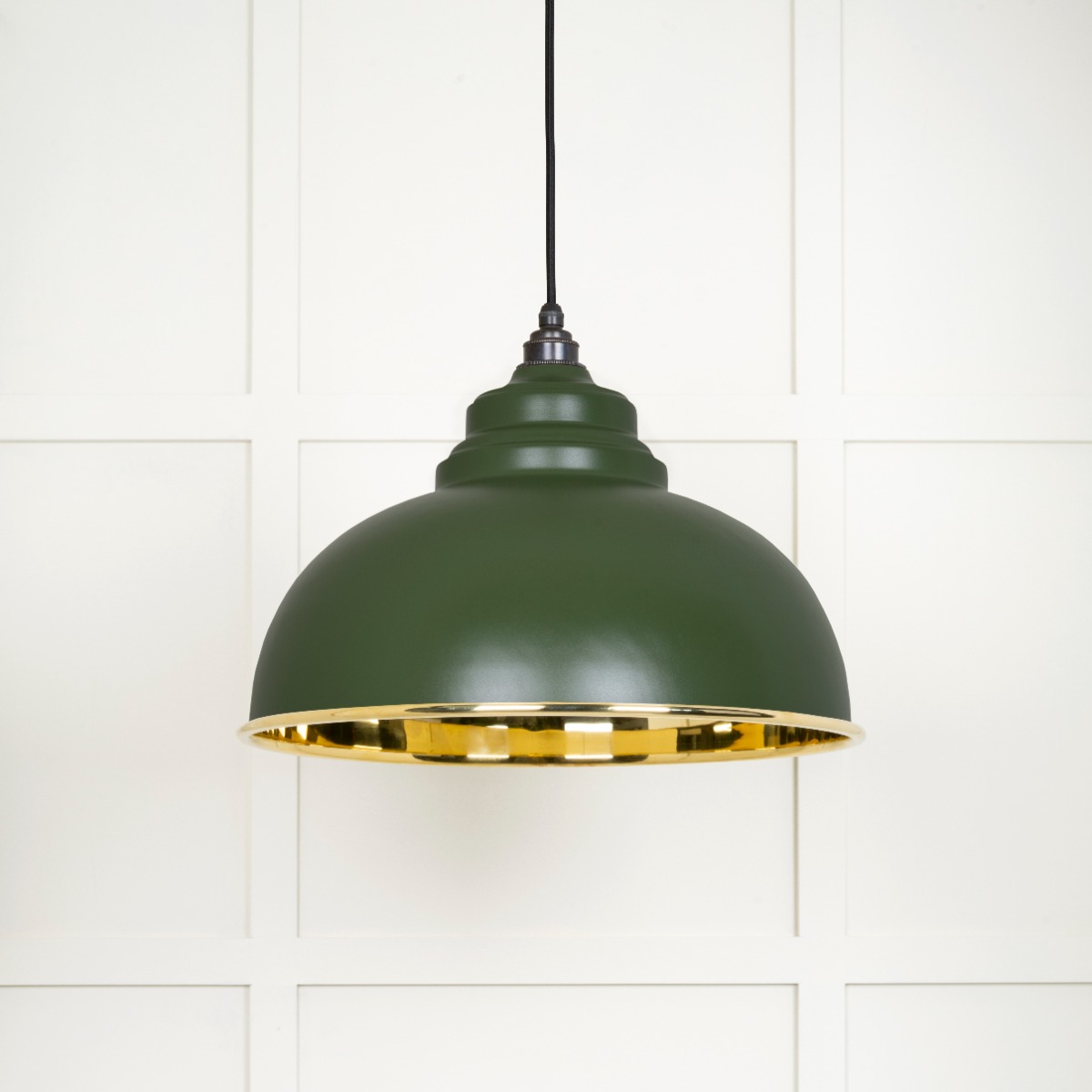 From The Anvil 49522H Smooth Brass Harborne Pendant in Heath Smooth Brass