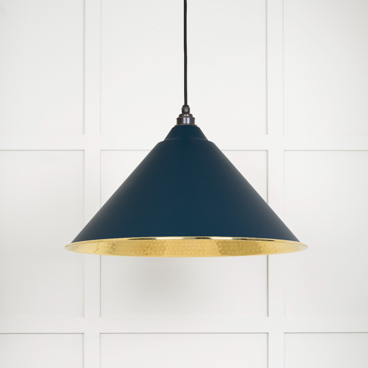 From The Anvil 49523DU Hammered Brass Hockley Pendant in Dusk Hammered Brass