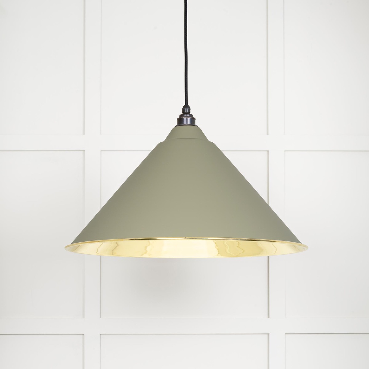 From The Anvil 49524TU Smooth Brass Hockley Pendant in Tump Smooth Brass
