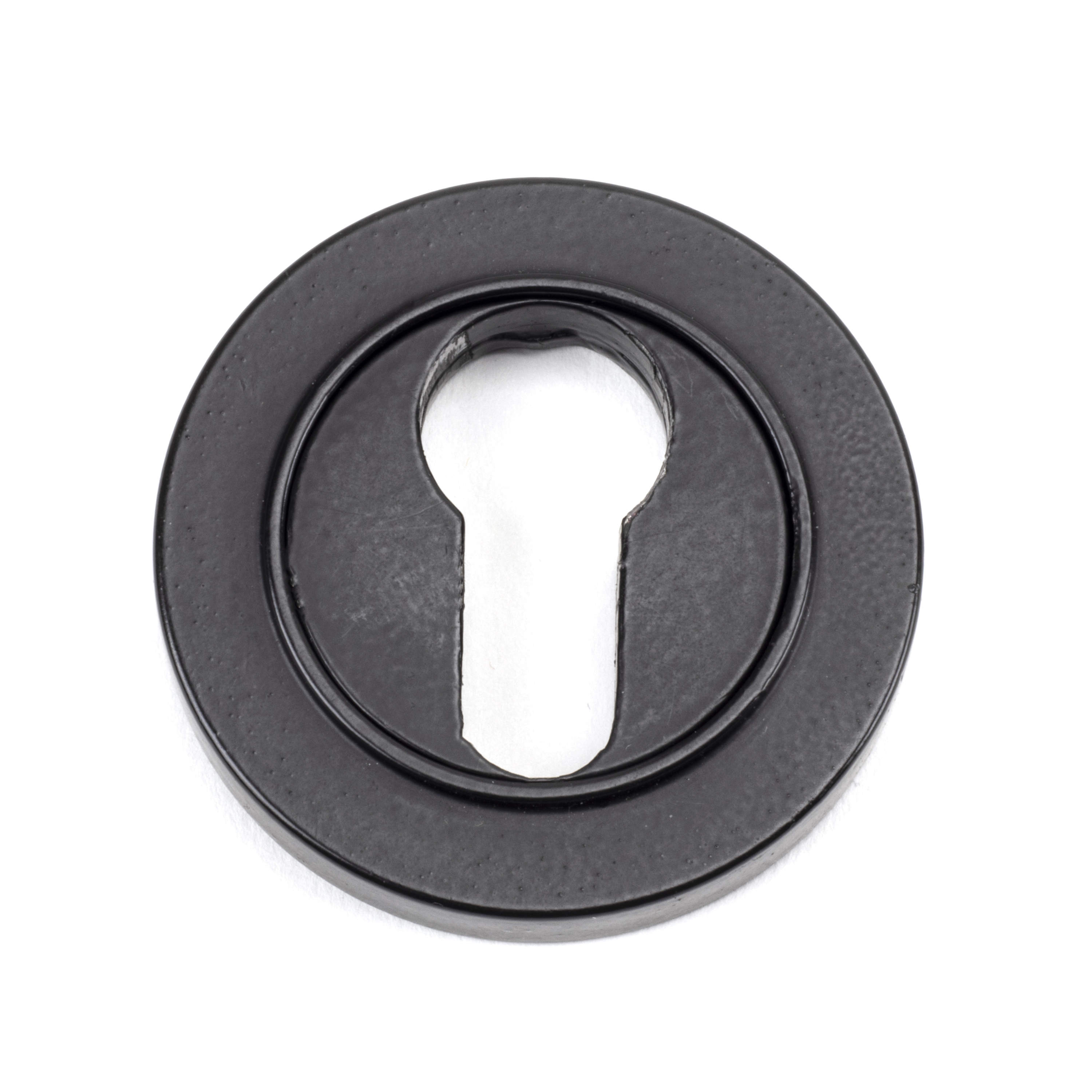 From The Anvil 49540 Matt Black Round Euro Escutcheon (Plain Rose)
