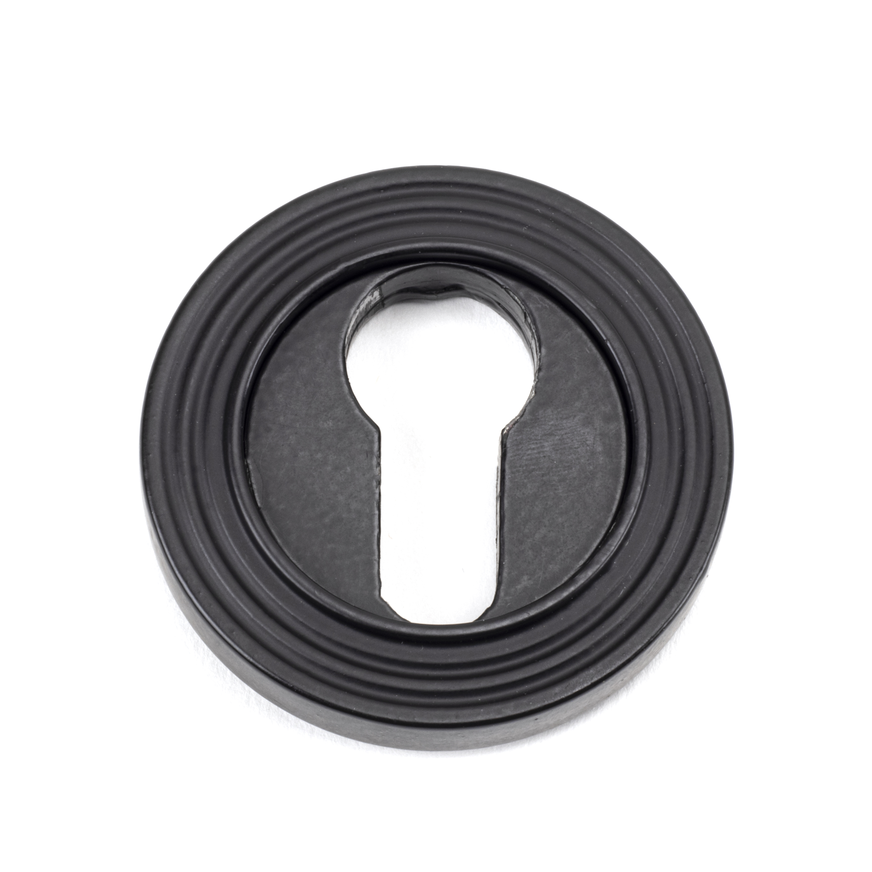 From The Anvil 49542 Matt Black Round Euro Escutcheon (Beehive Rose)