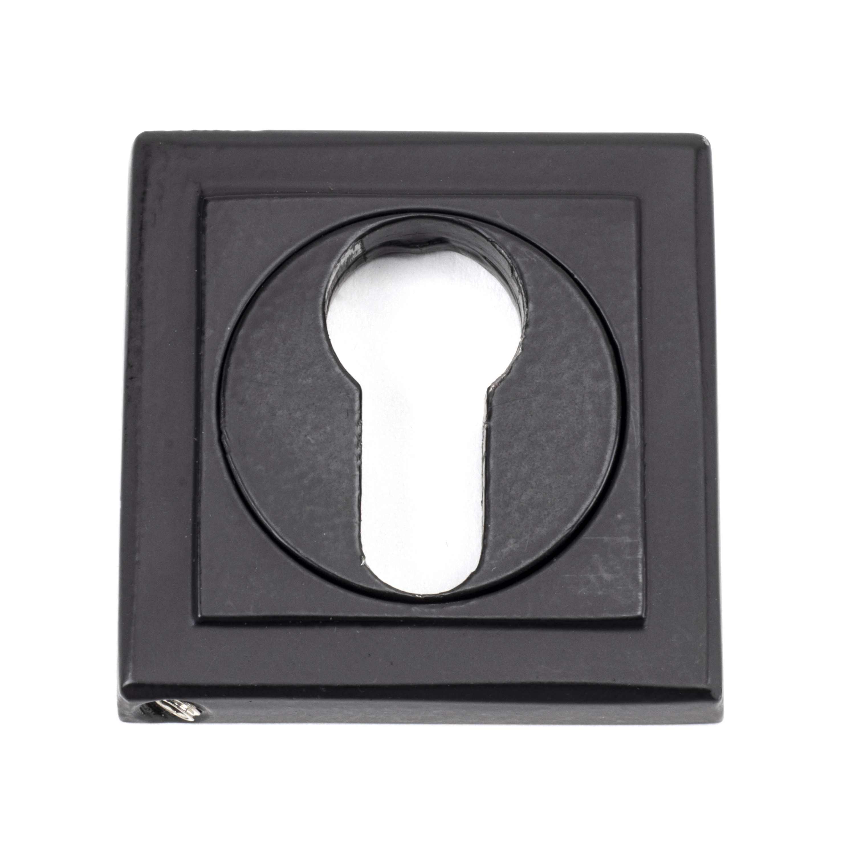 From The Anvil 49543 Matt Black Round Euro Escutcheon (Square Rose)