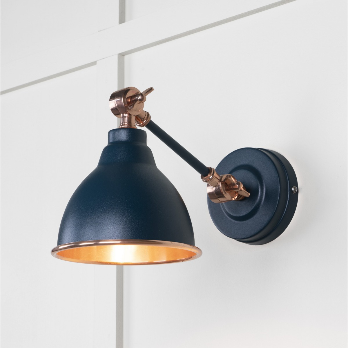 From the Anvil Smooth Copper Brindley Wall Light in Dusk 49714SDU