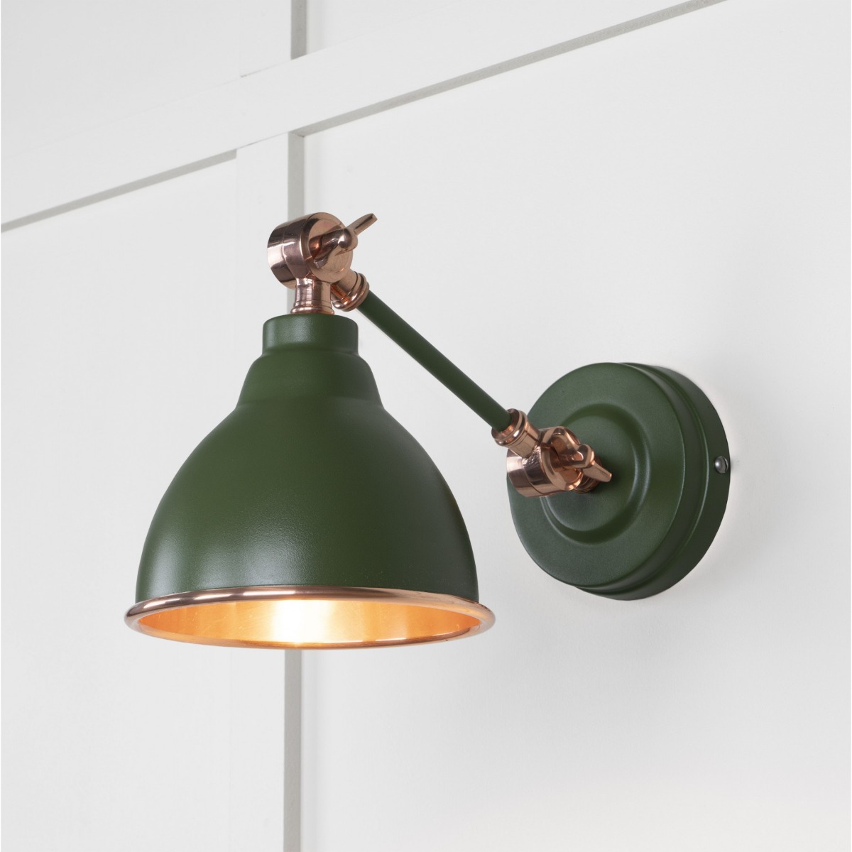 From the Anvil Smooth Copper Brindley Wall Light in Heath 49714SH