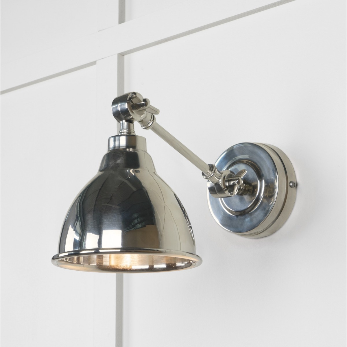 From the Anvil Smooth Nickel Brindley Wall Light 49715