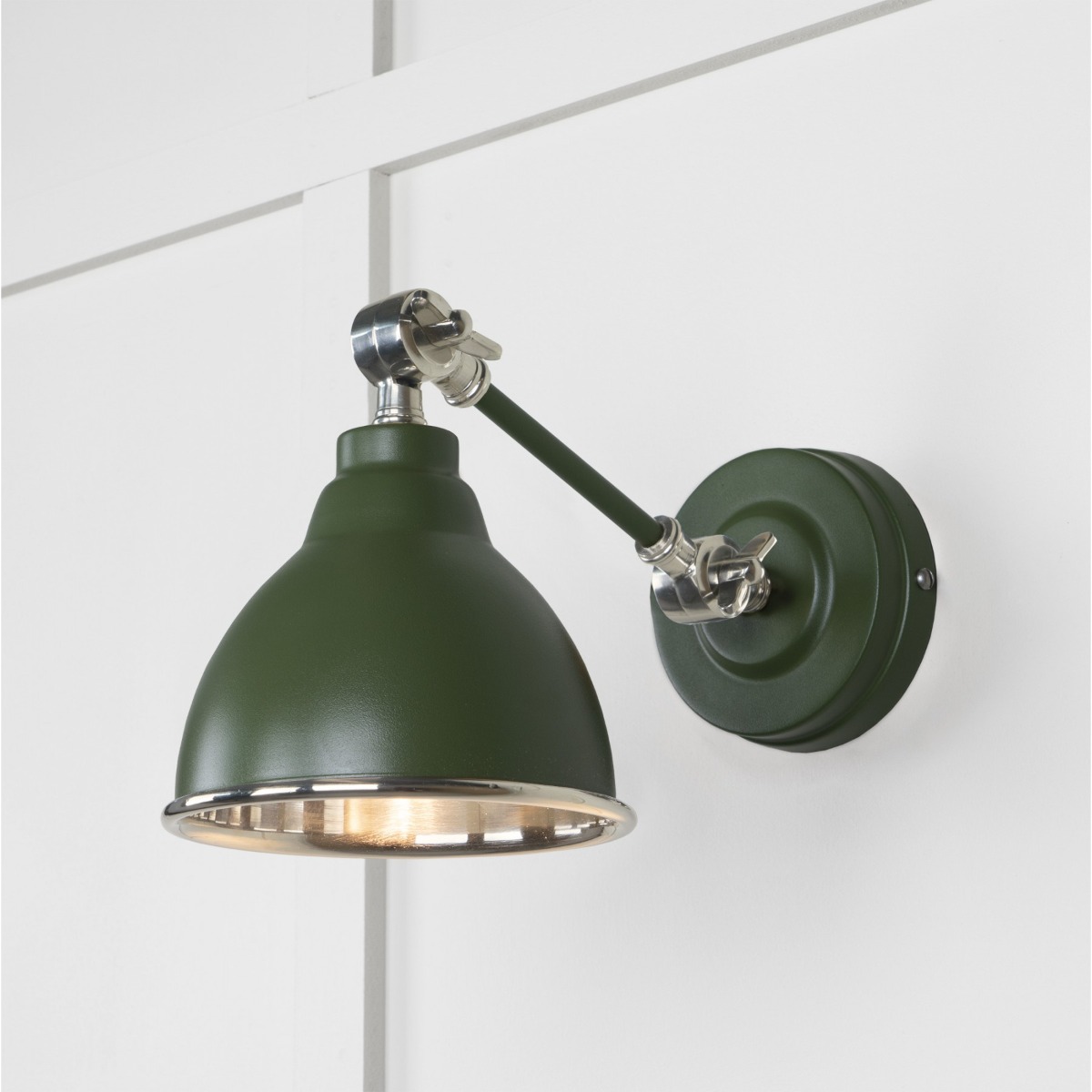 From the Anvil Smooth Nickel Brindley Wall Light in Heath 49715SH