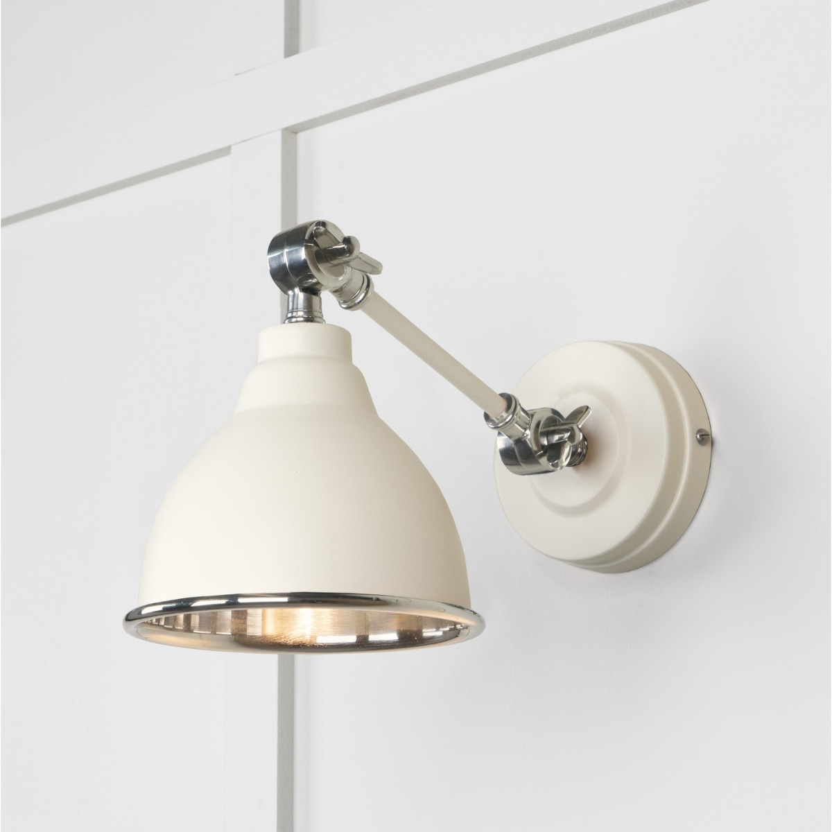 From the Anvil Smooth Nickel Brindley Wall Light in Teasel 49715STE